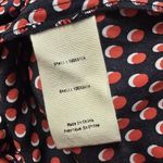 L'Agence  Womens Bardot Black Red Polka Dot 100% Silk Blouse Sz S Office Academia Photo 6