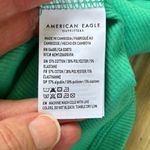 American Eagle  Women's Green Cropped Mock Neck Long Sleeve Top Size M. NEW Photo 2