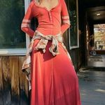 Free People  Just Like Heaven Henley Maxi Dress Red Grunge 90s Fall Size Small Photo 9