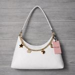 Juicy Couture White “Not Your Babe” Hobo Bag NWT Gold Chain Charms Photo 0