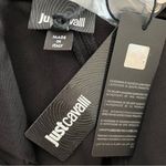 Just Cavalli NEW Asymmetric Draped Midi Dress size 46 IT Black Photo 8