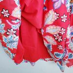 Talbots  Red Floral Paisley Midi Dress Photo 7