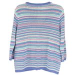 A7 Y2K VTG Appleseeds Striped Linen Cotton Blend Button Front Cardigan Sweater Pink Size M Photo 6