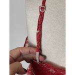 Lisa Marie Fernandez Tank Top 6 Red White Floral Print Smocked Cropped Cami Boho Photo 8