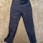 Roz & Ali  Pants Womens Sz 8 Navy Blue Pull-On Stretch Studded Slash Ankle Casual Photo 0