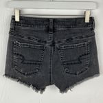 American Eagle Outfitters Black Crochet Hi Rise Shortie Denim Jean Shorts 4 Photo 2