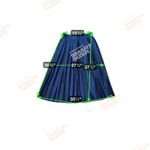 Vintage Bruestle Pleated Wool Midi Skirt Navy Ring Detail Pleated Skirt Blue Size 12 Photo 4