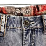 Adiktd Embellished Starched Bootcut Long Jeans Size 8 / 30 x 36 Length Blue Photo 4