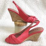 CL by Laundry Coral Fabric Cork Wedge Slingback Photo 3