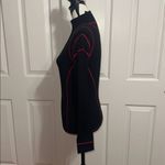 Essendi Black and Red Women's sSilk Blend Quarter Zip Top Photo 2