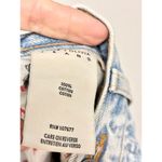 Alice + Olivia  High Rise Distressed Cuff Straight Leg Jeans Light Blue Womens 27 Photo 3