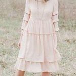 Who What Wear  Woman XS Pink Tiered Ruffle Dress summer / beach Photo 0