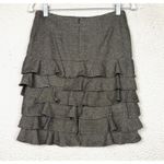 Talbots Skirt Womens 2P Brown Tweed Wool Ruffle Tiered Career Feminine Academia Photo 1