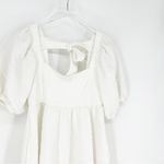 Free People NWT  Violet Puff Sleeve Mini Dress S White Photo 4