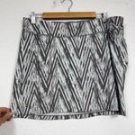 Smartwool  Grey Blue Striped Mini Skirt Womens L Athletic Gorpcore Casual Hiking Photo 0