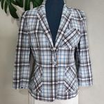 Talbots  Cotton Plaid Blazer Jacket Photo 0