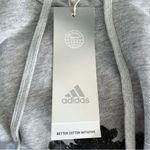 Adidas Germany Soccer Hoodie Womens Medium Cropped Sweatshirt Gray German Flag Photo 1