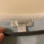 cj banks New‎ NWT  Womens Blue White Floral Scoop Neck Sweater Size 3X $60 Retail Photo 2