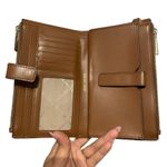 Michael Kors Brown Tan Signature Jet Set Wallet w/ Phone Holder Photo 5
