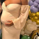 Lulu sweetheart Gown Maternity Tan Size M Photo 1