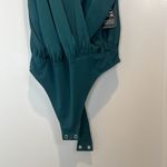 EXPRESS Deep Teal V-Neck bodysuit size small. NWT! Photo 6