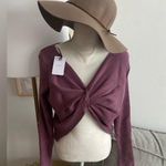 Mango Purple Cropped Reversible Sweater Pullover Size Xl🔥 Photo 6