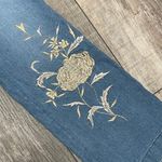Cache Jeans With Cream Colored Embroidery Size 0 Photo 7