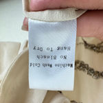 Just Black Cream Beaded Tank Blouse Small Photo 6