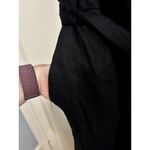 MING Size Large Women Black Jumper Side Zip Belted Wide Leg Linen Photo 4