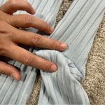 Banana Republic  Women’s Ribbed Resort Shirt Collared Longsleeve in Tide Blue S Photo 14