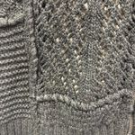 Chico's Arya Faux Fur Cable Knit Zip Up Sweater Vest Womens Medium 1 Black Gray Photo 5