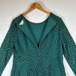 Boden Lace Overlay Long Sleeve Top Green US 10 UK 14 Sheath Back Zip Photo 9