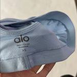 Alo Yoga Alo Airbrush Heart Throb Sports Bra - Seashell Blue White XS Photo 6