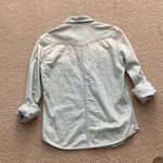 American Eagle  Vintage Denim Long Sleeve Button Down Shirt Oxford Light Wash EUC Photo 8