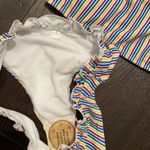 SheIn NWOT frill multicolor stripe bikini set s Photo 1
