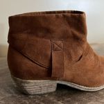 Forever 21  Short Ankle Cowgirl Boots Faux Suede Brown pointed toe Women’s Size 8 Photo 6