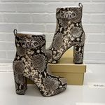 Michael Kors Parker Snake Embossed Faux Leather Platform Boots Photo 0