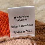 Lush Clothing Lush cream red camel Colorblock v-neck sweater women’s size large Photo 7