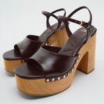 ZARA NWT HIGH HEEL PLATFORM SANDALS Photo 0