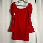 Nasty Gal  Red Flared Long Sleeve Mini Dress 4 Photo 2