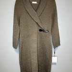 Calvin Klein Dress Women's Size Large Taupe Wavy Knit Side Buckle NEW WITH TAGS! Photo 0