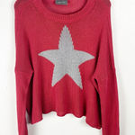 Wooden Ships Star Graphic Long Sleeves Knit Drop Shoulder Sweater Size M/L Photo 0