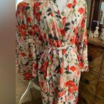 Tahari Floral Romantic Robe with Red Roses Photo 0
