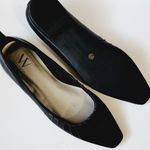Worthington Keats black pleated faux leather ballet flats size 8 Photo 8