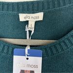 Ella Moss Teal Knit Rolled Hem Pullover Sweater L NWT Photo 5