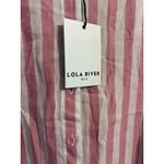 Lola River Linen Blend stripe Pink women size M Preppy nautical Size M Photo 3