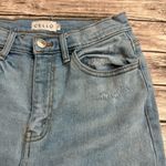 Cello Women's High Rise Straight Leg Light Blue Jeans 5 Distressed Thick Denim Photo 2