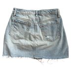 Free People We The Free Distressed Light Wash Button Front Jean Skirt Size 26 Photo 6