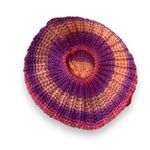 None Knit Beret Hat Coral Pink Orange Purple Blue Tonal Shades Warm Winter Essential Photo 4
