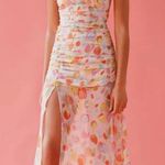 For Love & Lemons NWT Pink Floral Desmond Midi Dress Size Small Photo 1